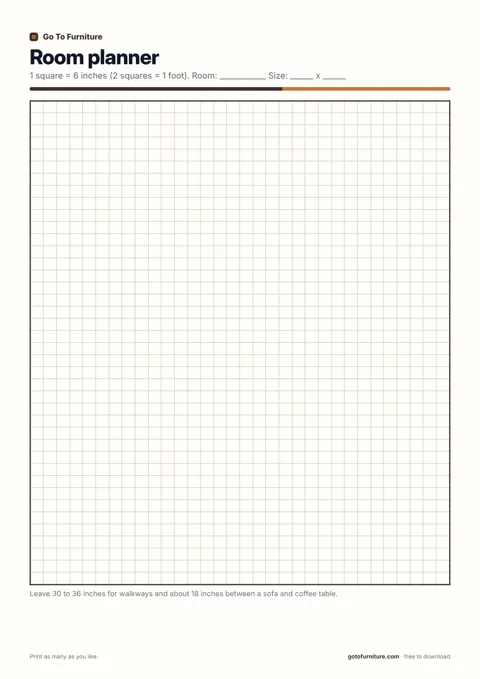 Room planner graph paper